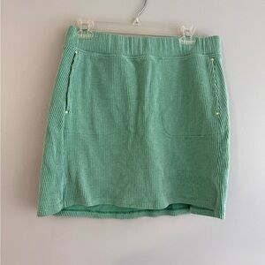 Mint Green Ribbed Knit Skort with Pockets